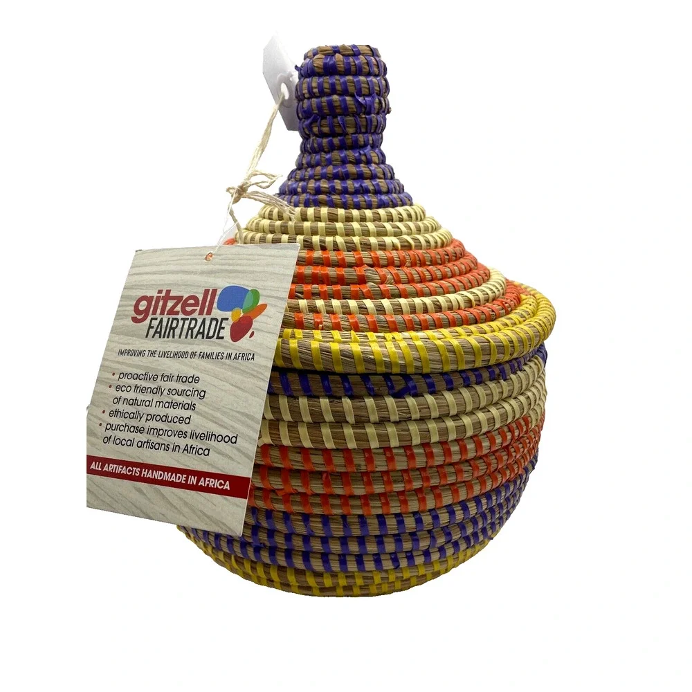 New Gitzell Fairtrade Basket Handmade in Africa